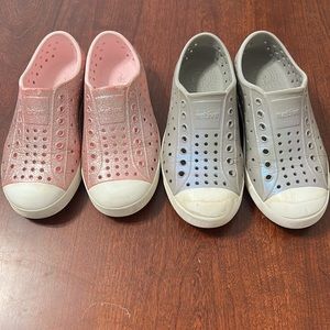 Natives. Pink glitter (c12) and gray (c13).